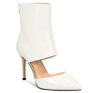Things II Come Womens 10.5 M Iridescent White Snake PointedToe Pump Heels NIBYF5
